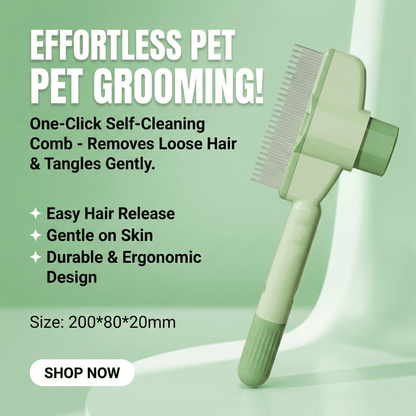Professional Pet Comb For Dogs And Cats With Release Button