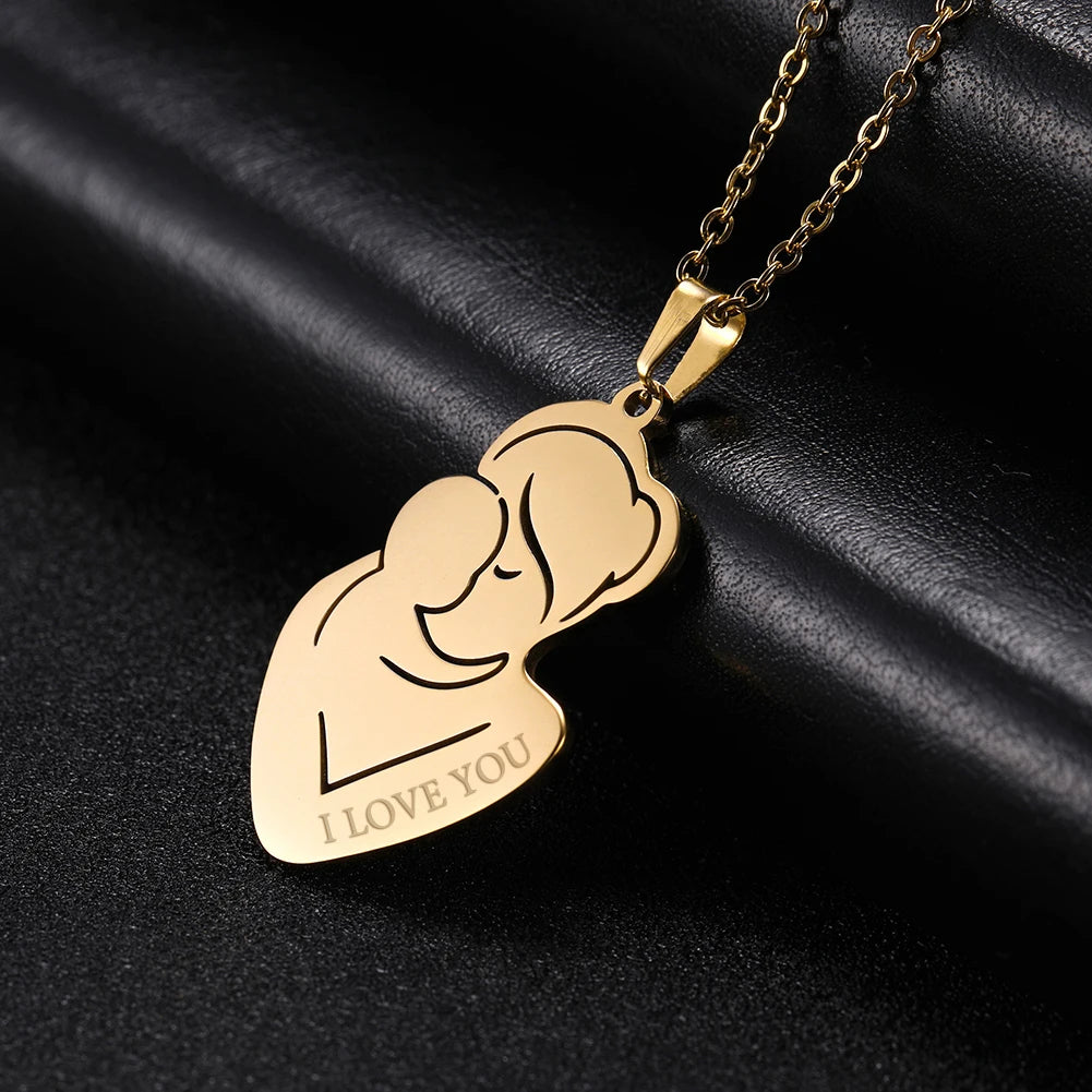 Fishhook Personalized Baby Birth Necklace Custom Name Mother Day Mom