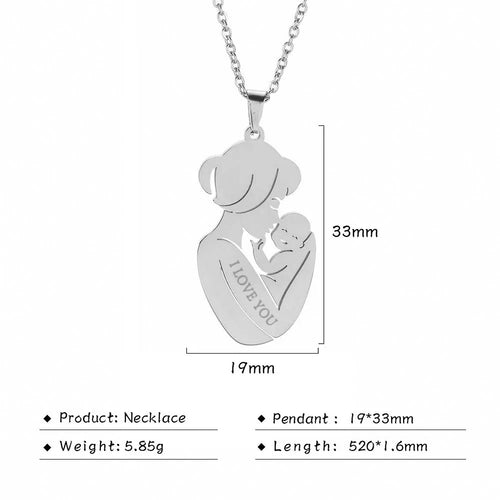 Fishhook Personalized Baby Birth Necklace Custom Name Mother Day Mom