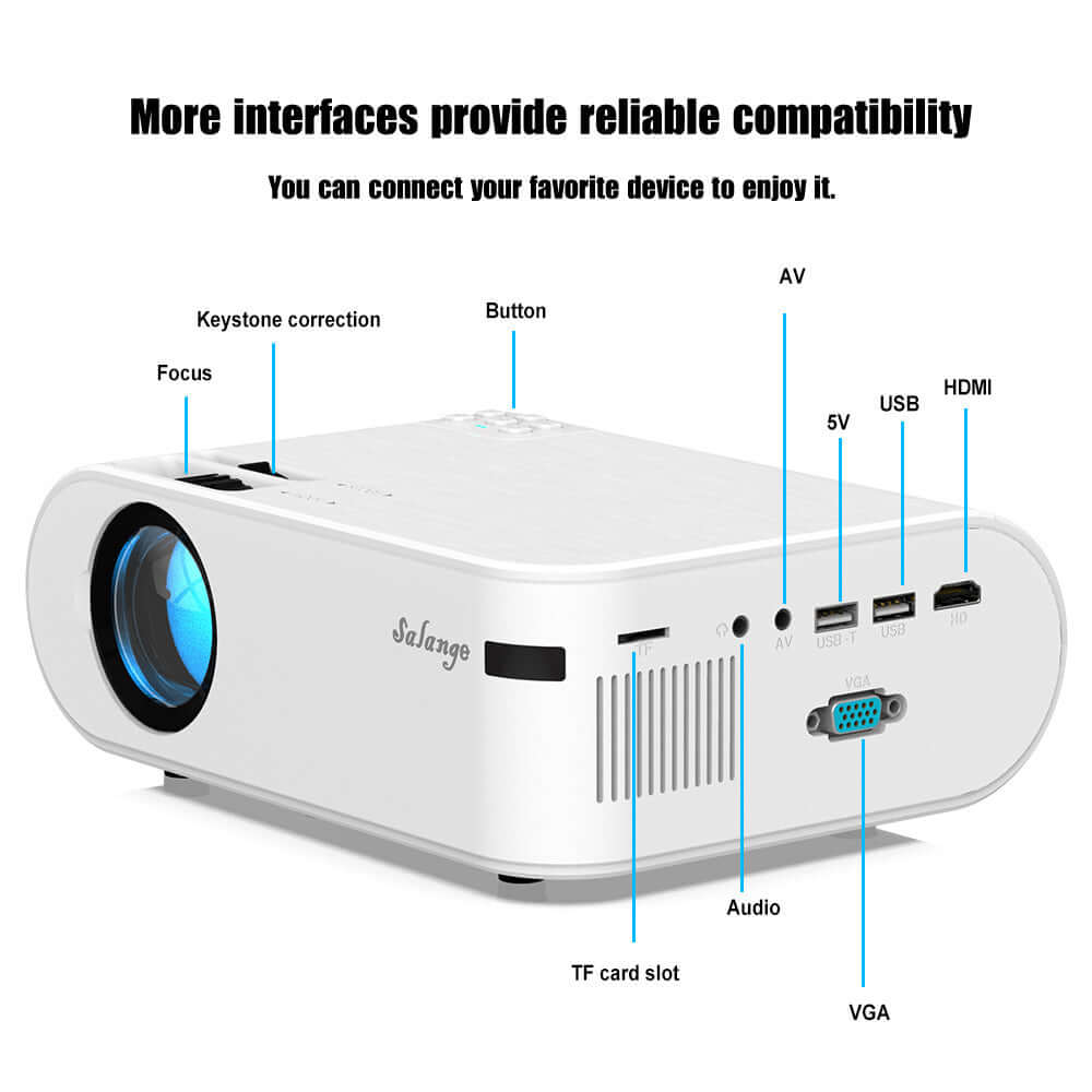 720p Portable Smart Projector P62 Supports Home Office 