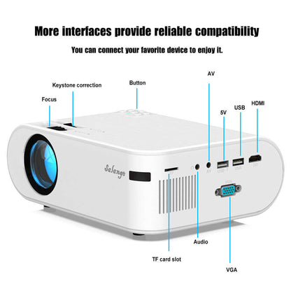 720p Portable Smart Projector P62 Supports Home Office 