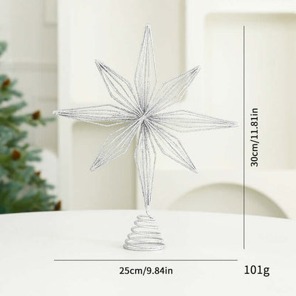 Eight Awn Star Champagne Christmas Decoration Ornaments