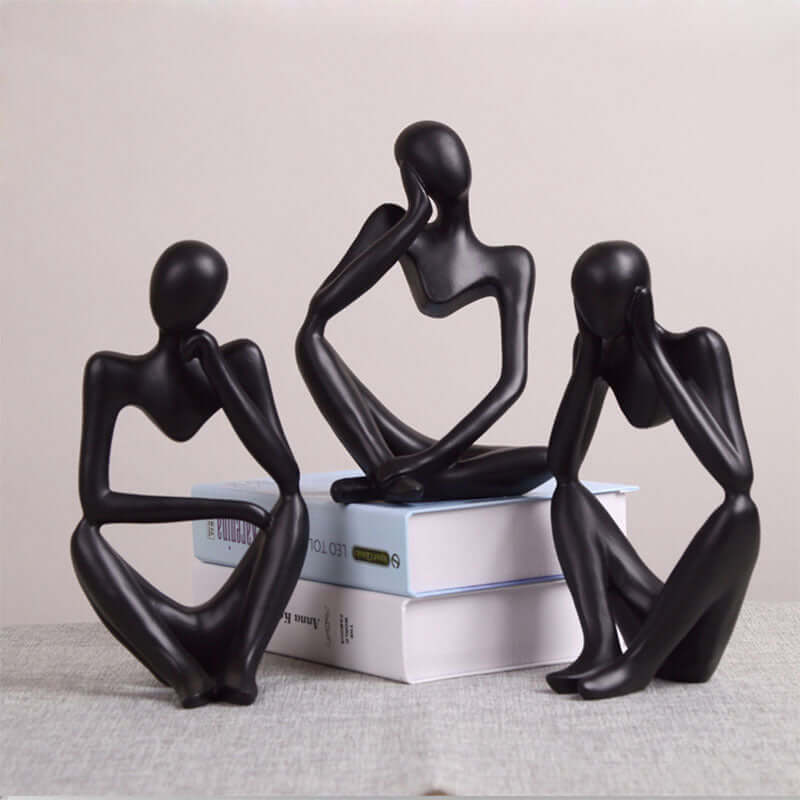Thinker Statue Abstract Figure Sculpture Small Ornaments
