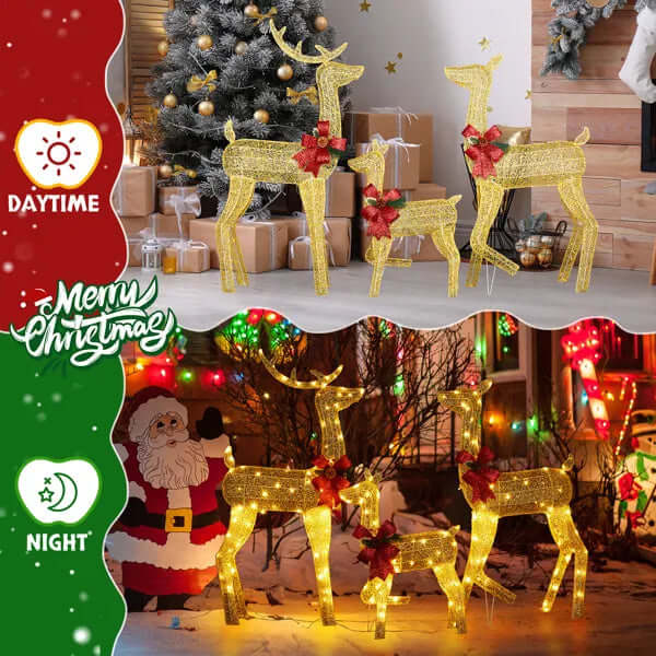 3-Piece christmas yard decorations outdoor