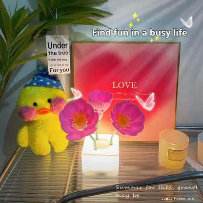  Flowering Charging Small Night Lamp Creative Bedroom