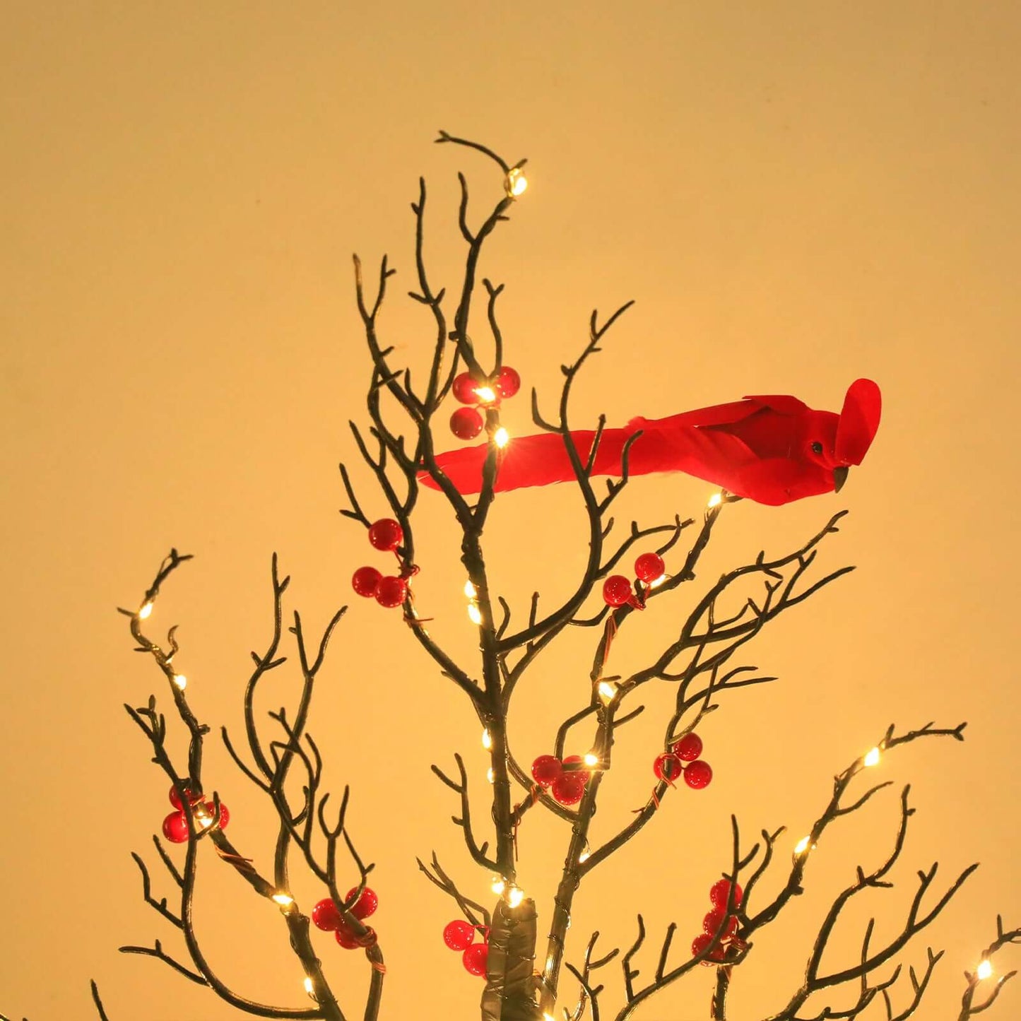 Luminous Red Bird Winding Tree Lamp Holiday Decor