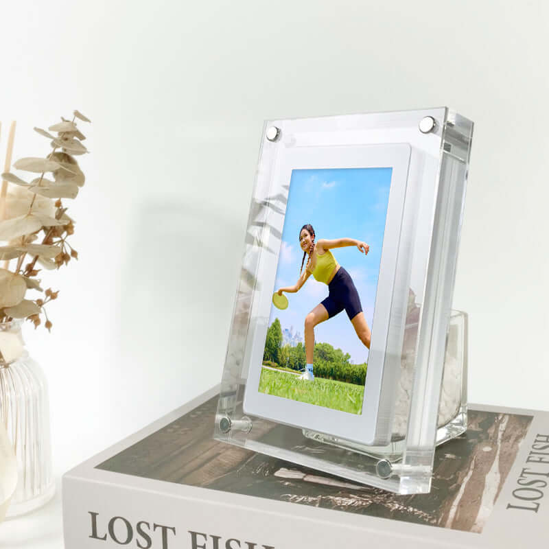 View details for Digital Picture Frame Acrylic Video Player Digital Photo Frame Vertical Display With 1GB And Battery Type C Video Frame Gift For Loved Digital Picture Frame Acrylic Video Player Digital Photo Frame Vertical Display With 1GB And Battery Ty
