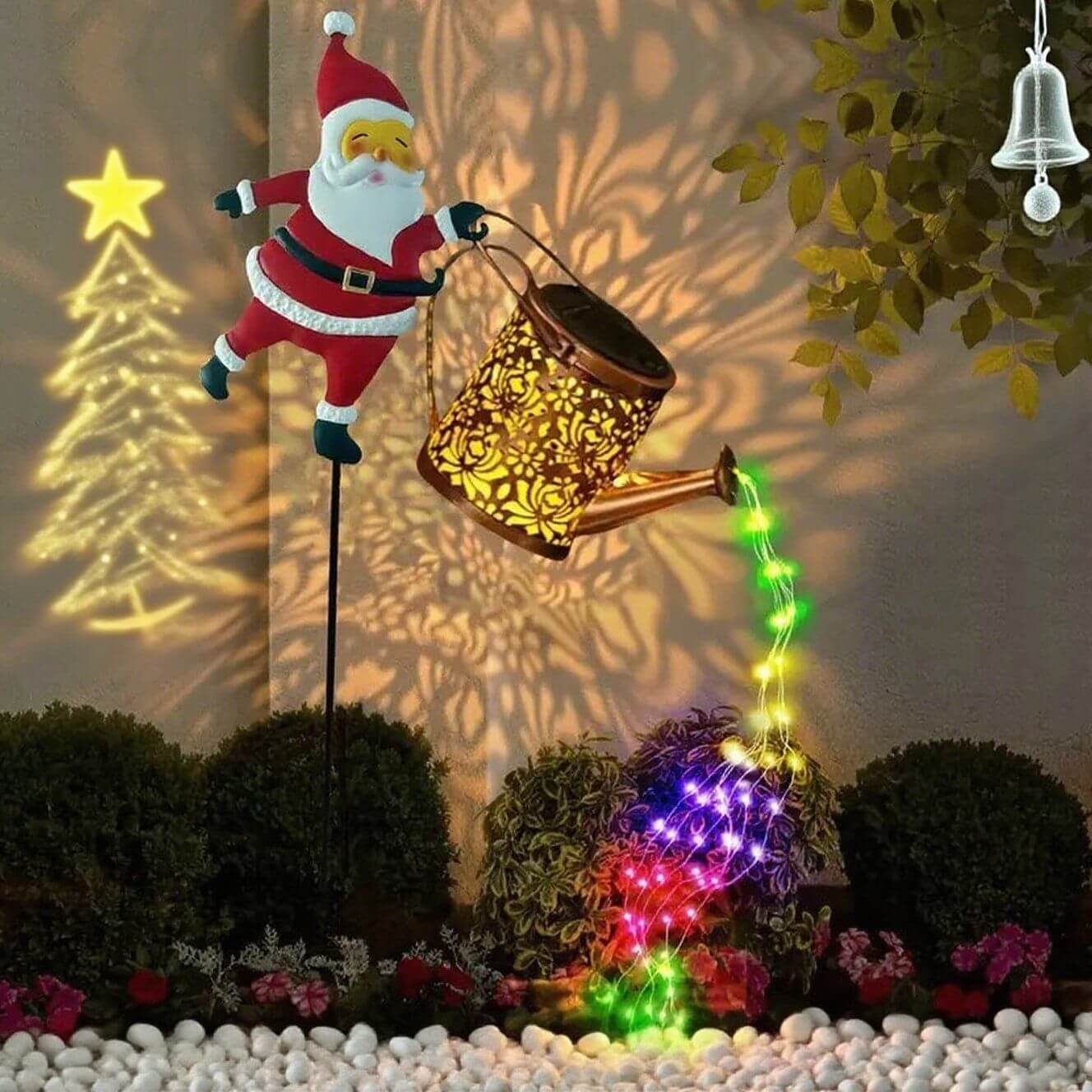 Solar-Powered Santa Yard Decoration Creative Light