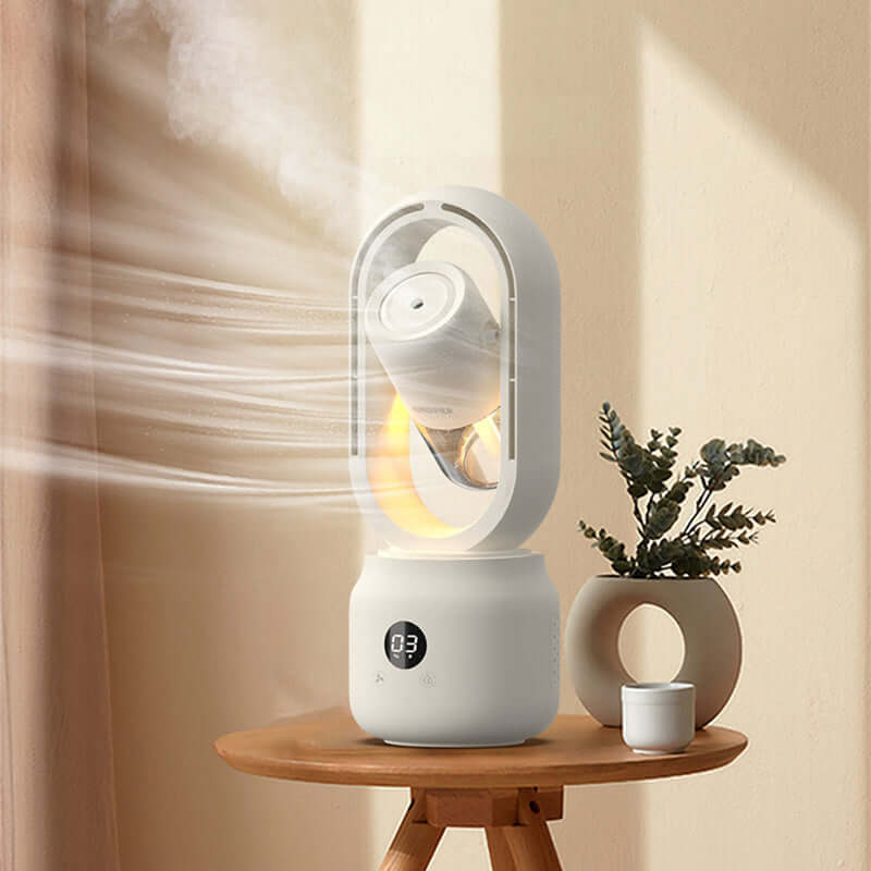 Summer Mist Electric Fan – USB Portable & Bladeless