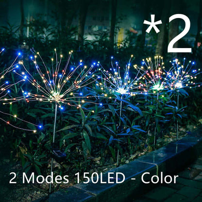 Solar Fireworks Lights Christmas Outdoor Decoration