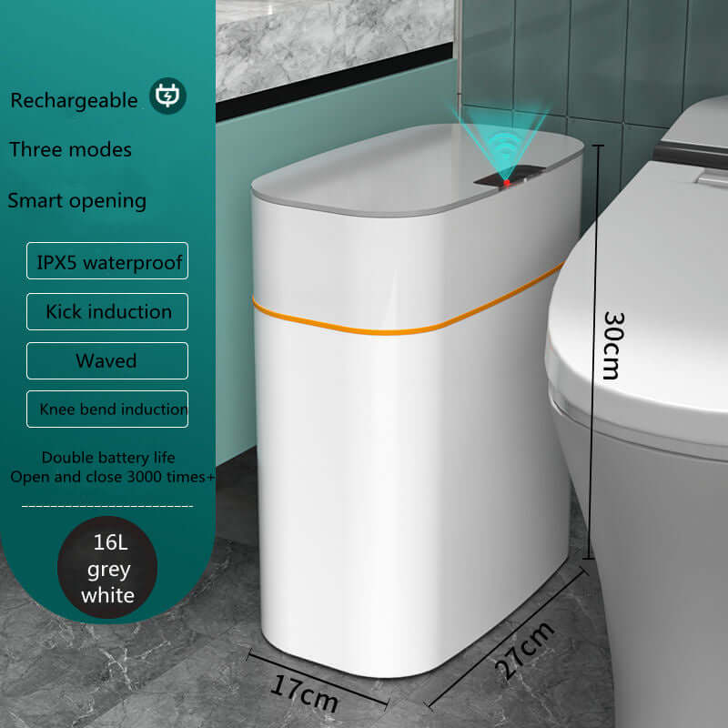 Smart Trash Can Automatic Induction Lid Compact Design