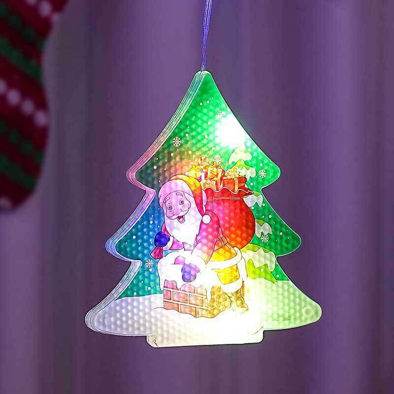 Painted Christmas Curtain Lights Layout Rubber-Covered