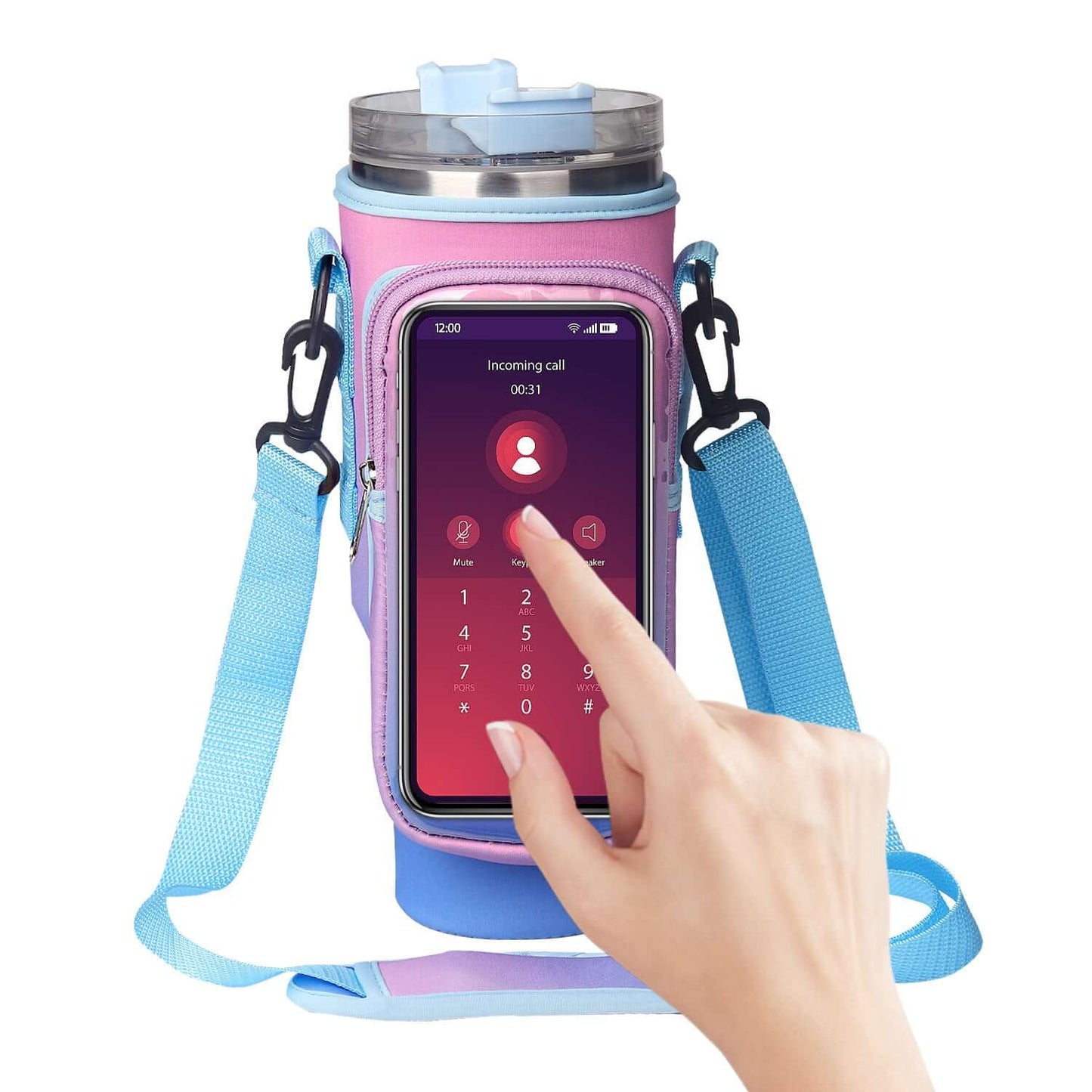 40oz Tumbler Sleeve with Phone Holder