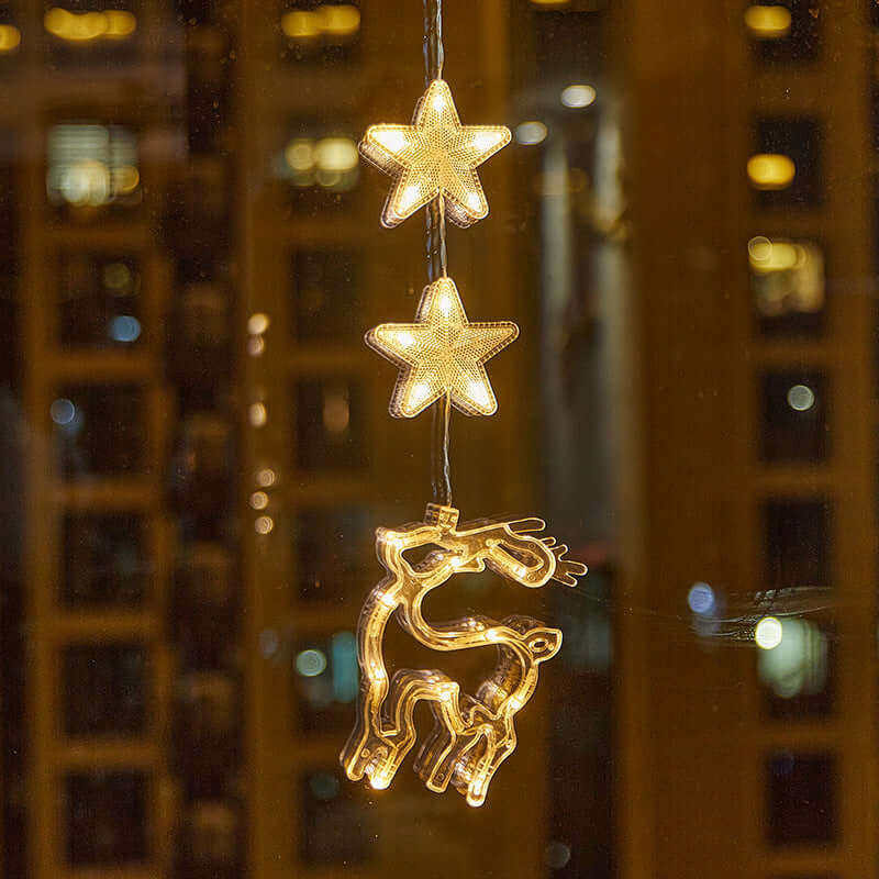 Christmas Atmosphere Layout Sucker Lamp Window Decoration