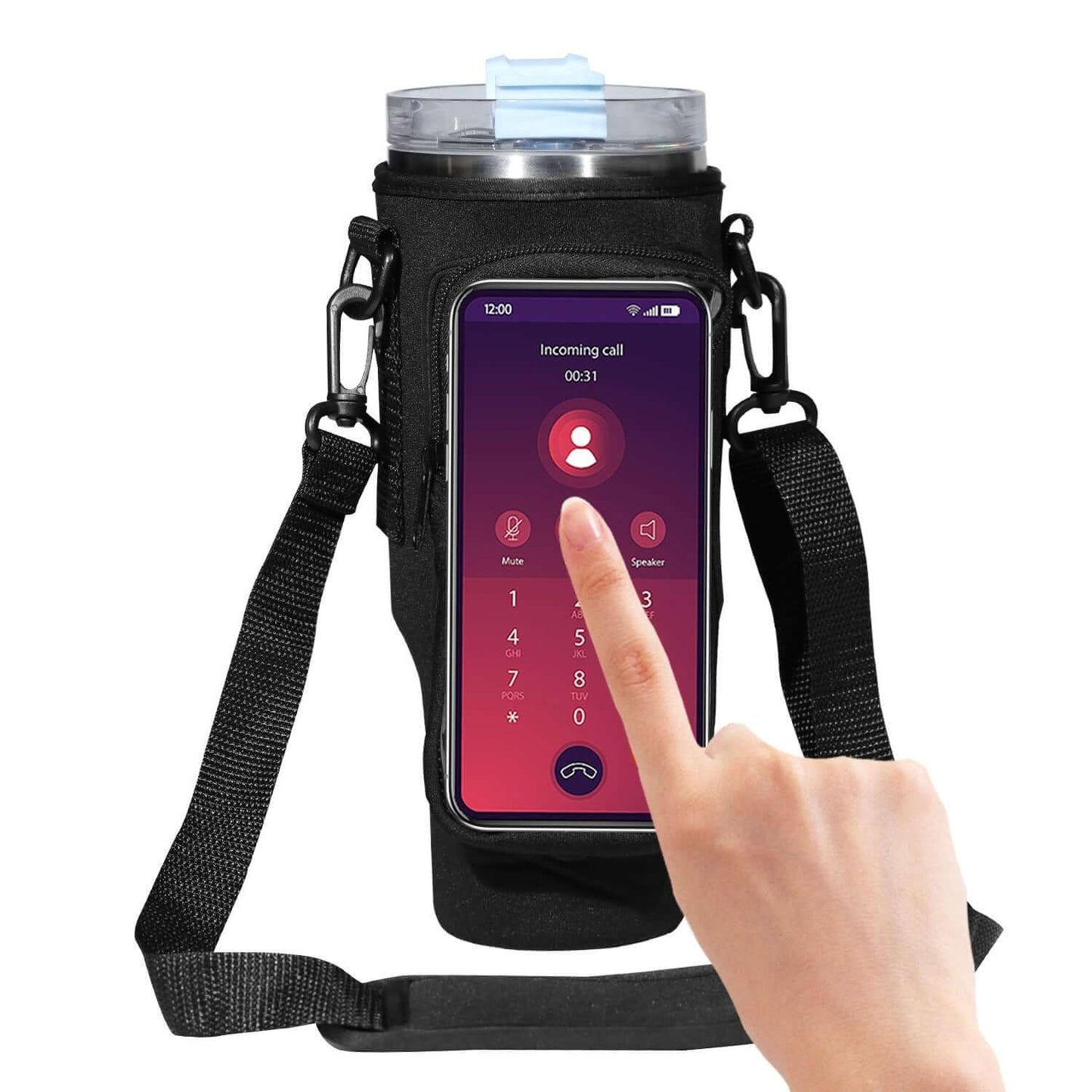 40oz Tumbler Sleeve with Phone Holder