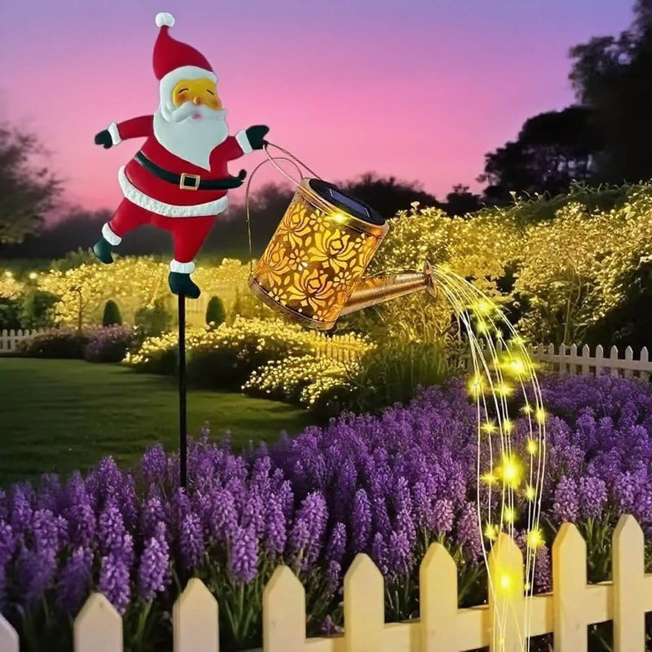 Solar-Powered Santa Yard Decoration Creative Light