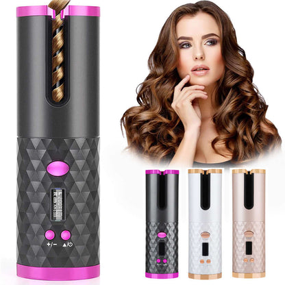 portable hair curling iron LCD display