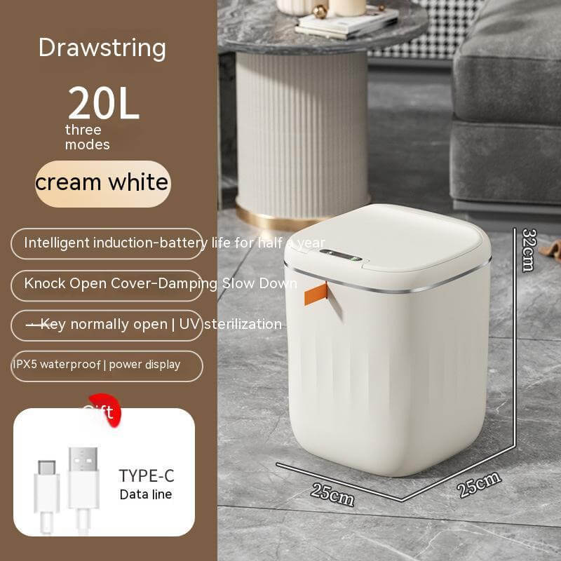 View details for Smart Trash Can With Lid For Bedroom And Living Room Kitchen Storage Box Trash Can Induction Small Car Box Automatic Smart Dustbin Smart Trash Bin Smart Trash Can With Lid For Bedroom And Living Room Kitchen Storage Box Trash Can Inductio