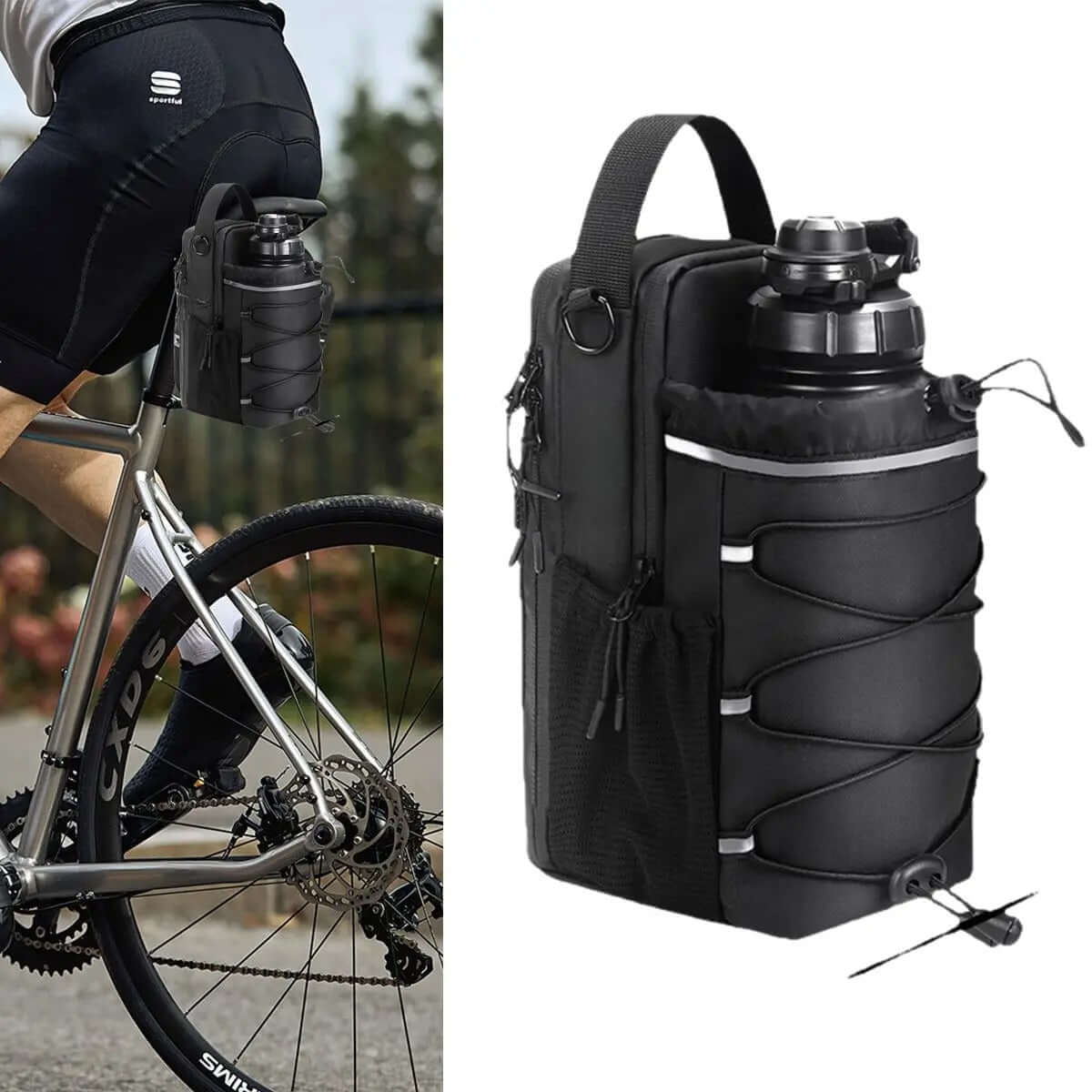 Hands Free Magnetic Gym Bag & Bottle Holder for Men & Women