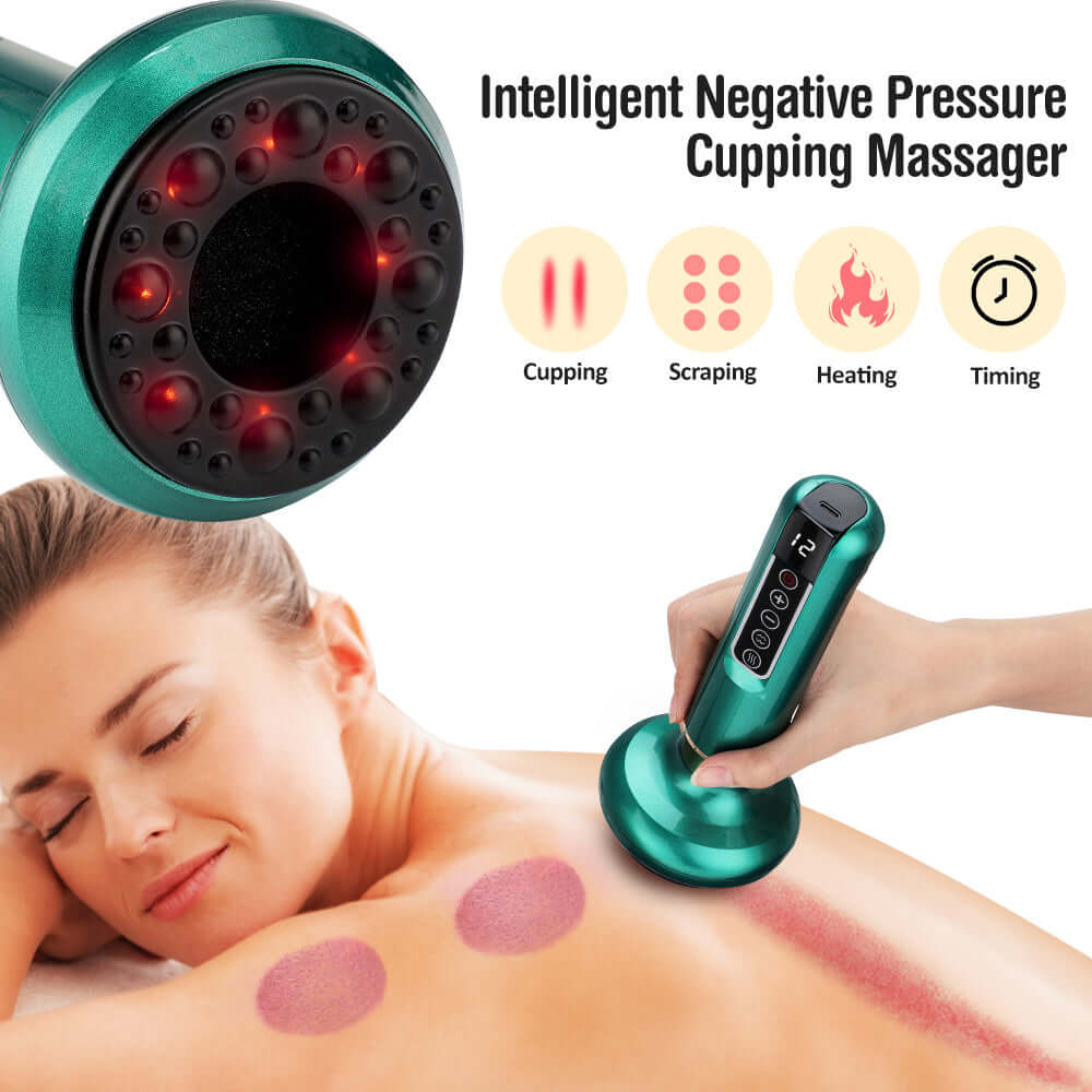 Electric Cupping Device with heating and massage functions