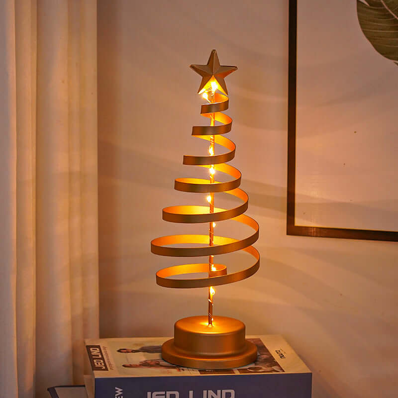 LED Christmas Tree Spiral Light Table Lamp