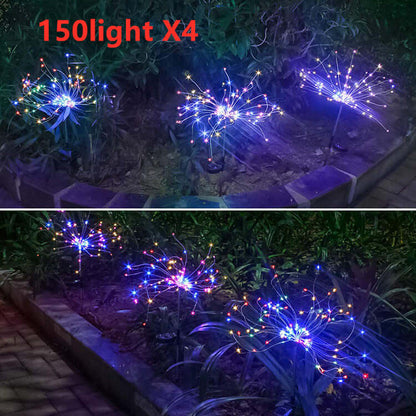 Solar Fireworks Lights Christmas Outdoor Decoration