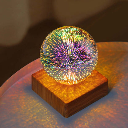 Crystals Ball Night Light USB 3D Firework Christmas Decor