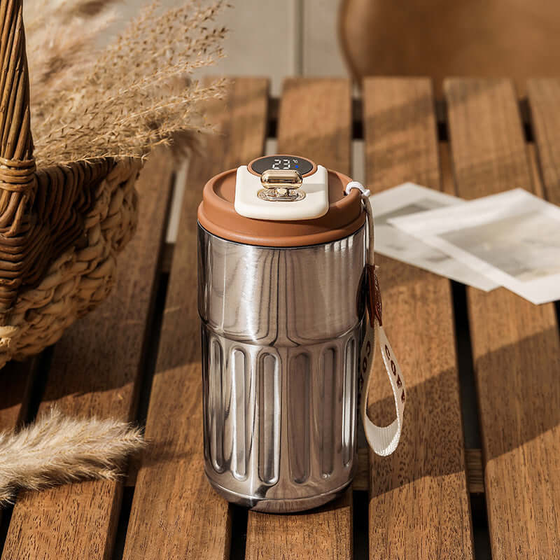 Smart Digital Thermal Bottle Portable Coffee Mug 