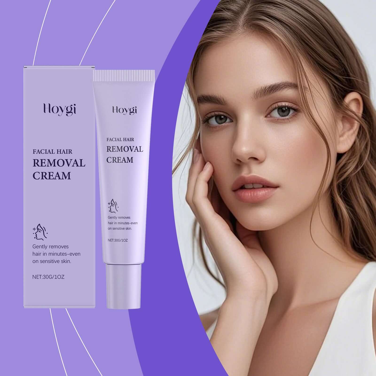 Facial hair removal cream for women