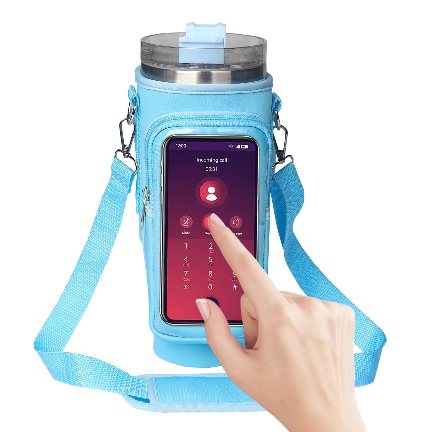 40oz Tumbler Sleeve with Phone Holder