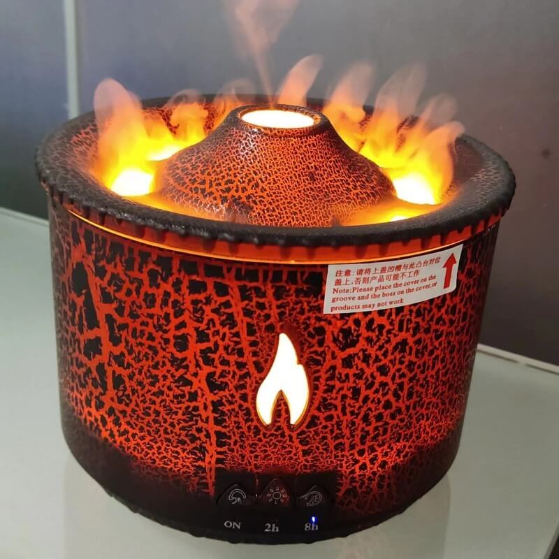 Volcano Flame Diffuser  Essential Oil Humidifier & LED