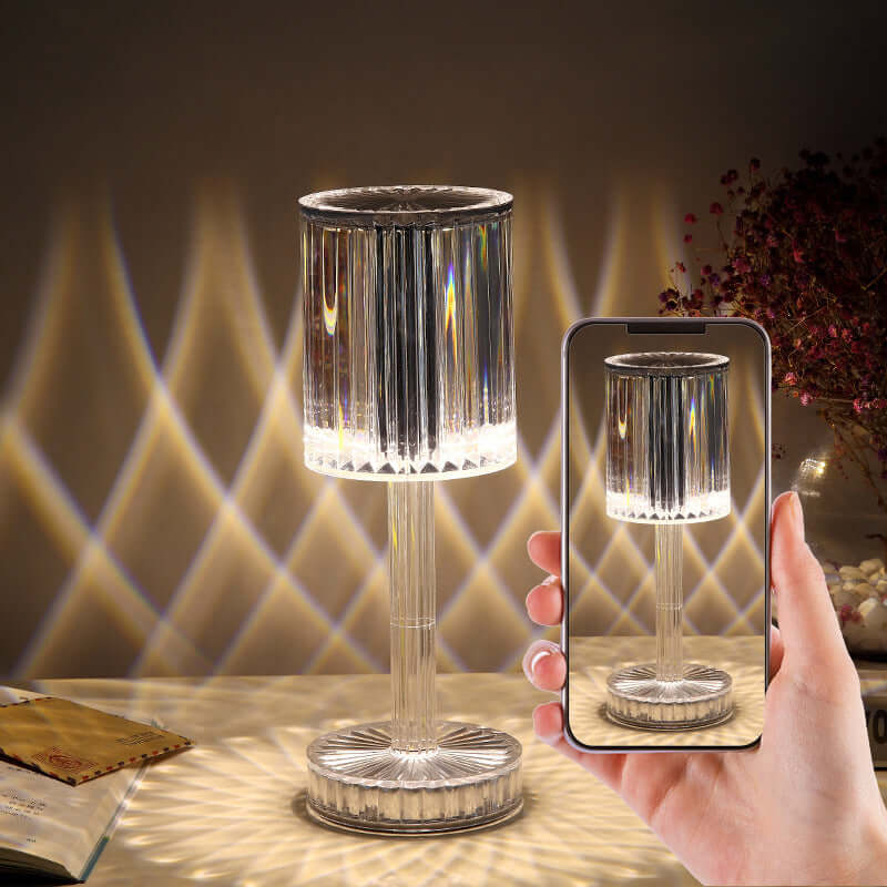 Crystal Table Lamp Romantic LED Warm Light for Home Decor