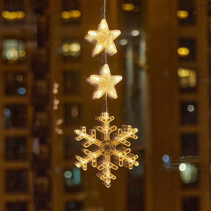 Christmas Atmosphere Layout Sucker Lamp Window Decoration