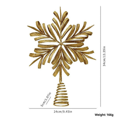 Eight Awn Star Champagne Christmas Decoration Ornaments