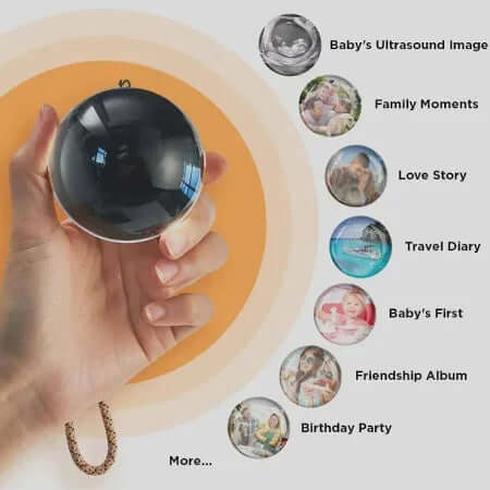 Personalized Memory Art Glass 3D Crystal Video Player Ball