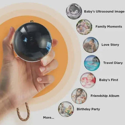 Personalized Memory Art Glass 3D Crystal Video Player Ball