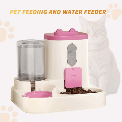 Automatic 2-in-1 Cat Food & Water Dispenser