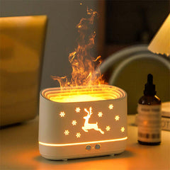 Elk Flame Humidifier – Cool Mist Aroma Diffuser with LED Flame Effect