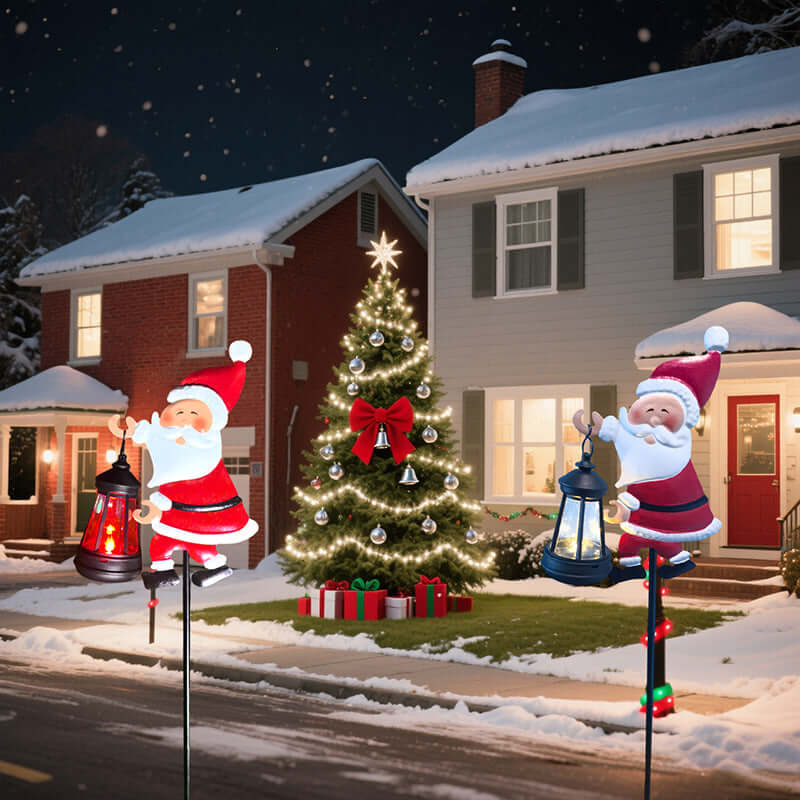 Solar-Powered Santa Yard Decoration Creative Light