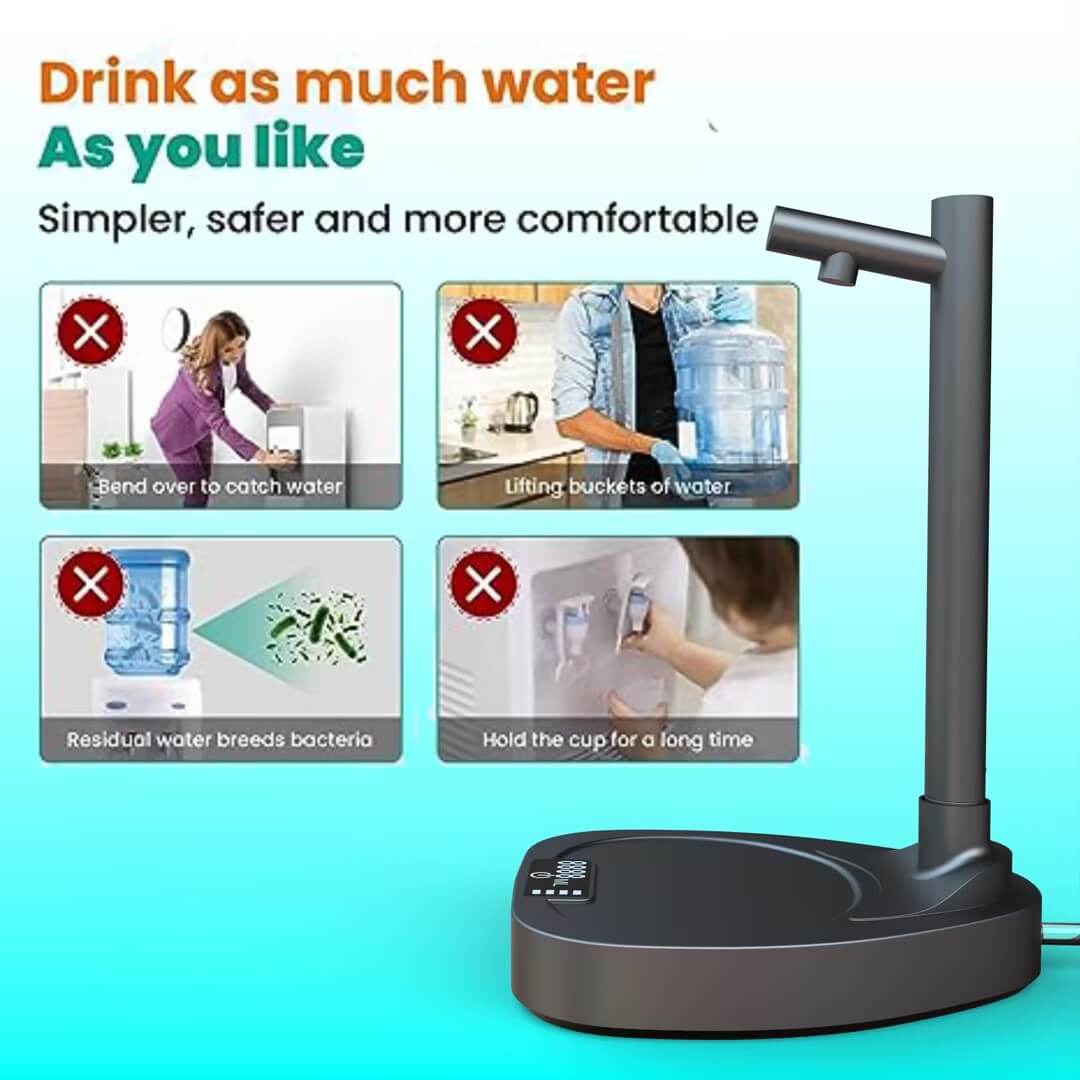 Water Dispenser Bottle  Smart Rechargeable & Portable