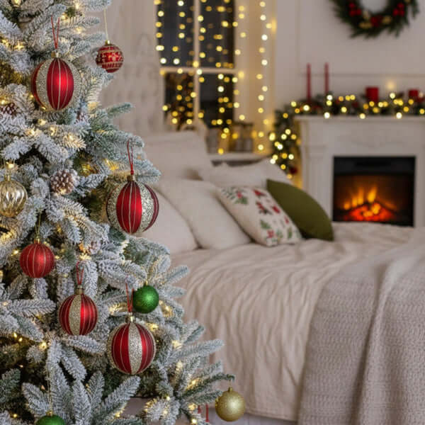 4PCS Set Glass Ball Ornaments christmas decorations for tree