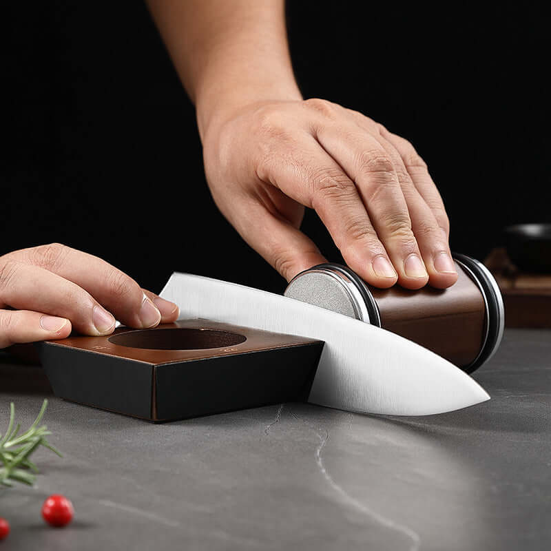 Double sided Sharpener Ceramic Corundum Kitchen Tool 