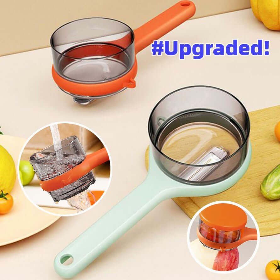 Kitchen Multi-Functional Peeler With Bucket Storage Knife 