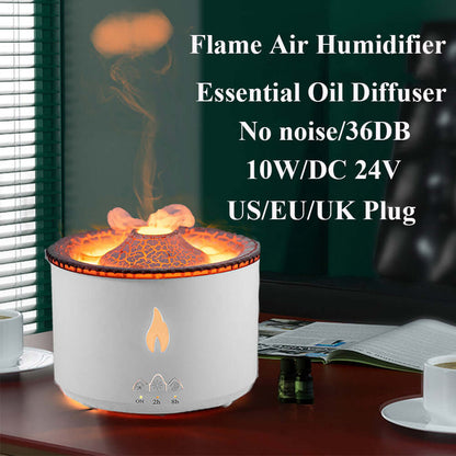 Volcano Flame Diffuser  Essential Oil Humidifier & LED