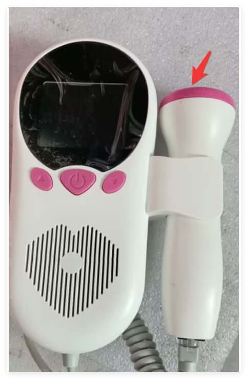 Fetal heartbeat monitor with 2.5MHz probe and LCD display for home use