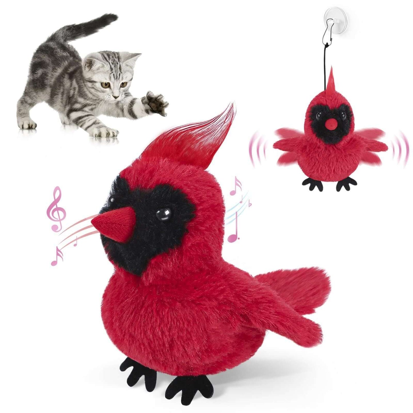 Cat Toy USB Rechargeable Electronic Pet Toys Flapping Bird