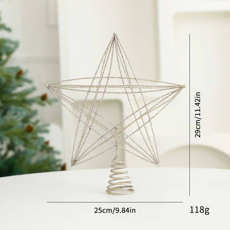 Eight Awn Star Champagne Christmas Decoration Ornaments