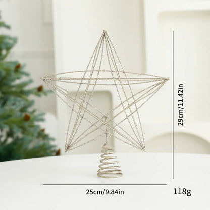 Eight Awn Star Champagne Christmas Decoration Ornaments