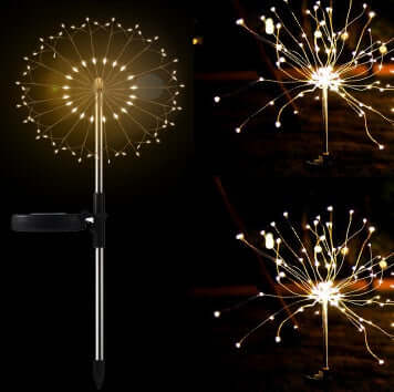 Solar Fireworks Lights Christmas Outdoor Decoration