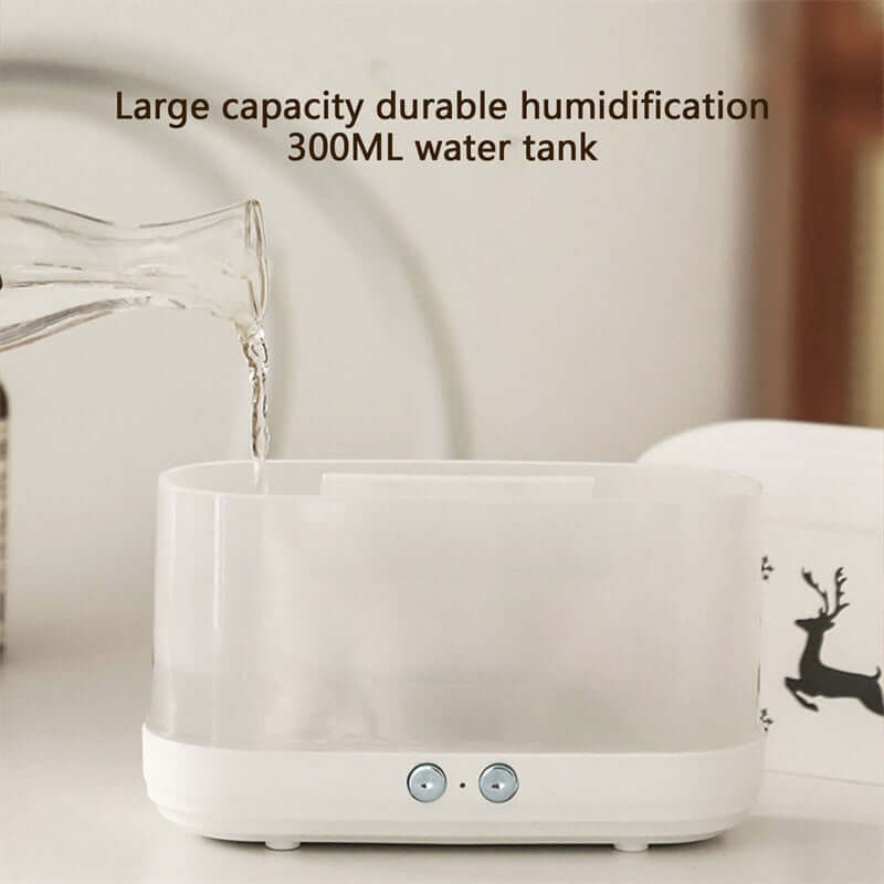 Elk Flame Humidifier – Cool Mist Aroma Diffuser with LED Flame Effect